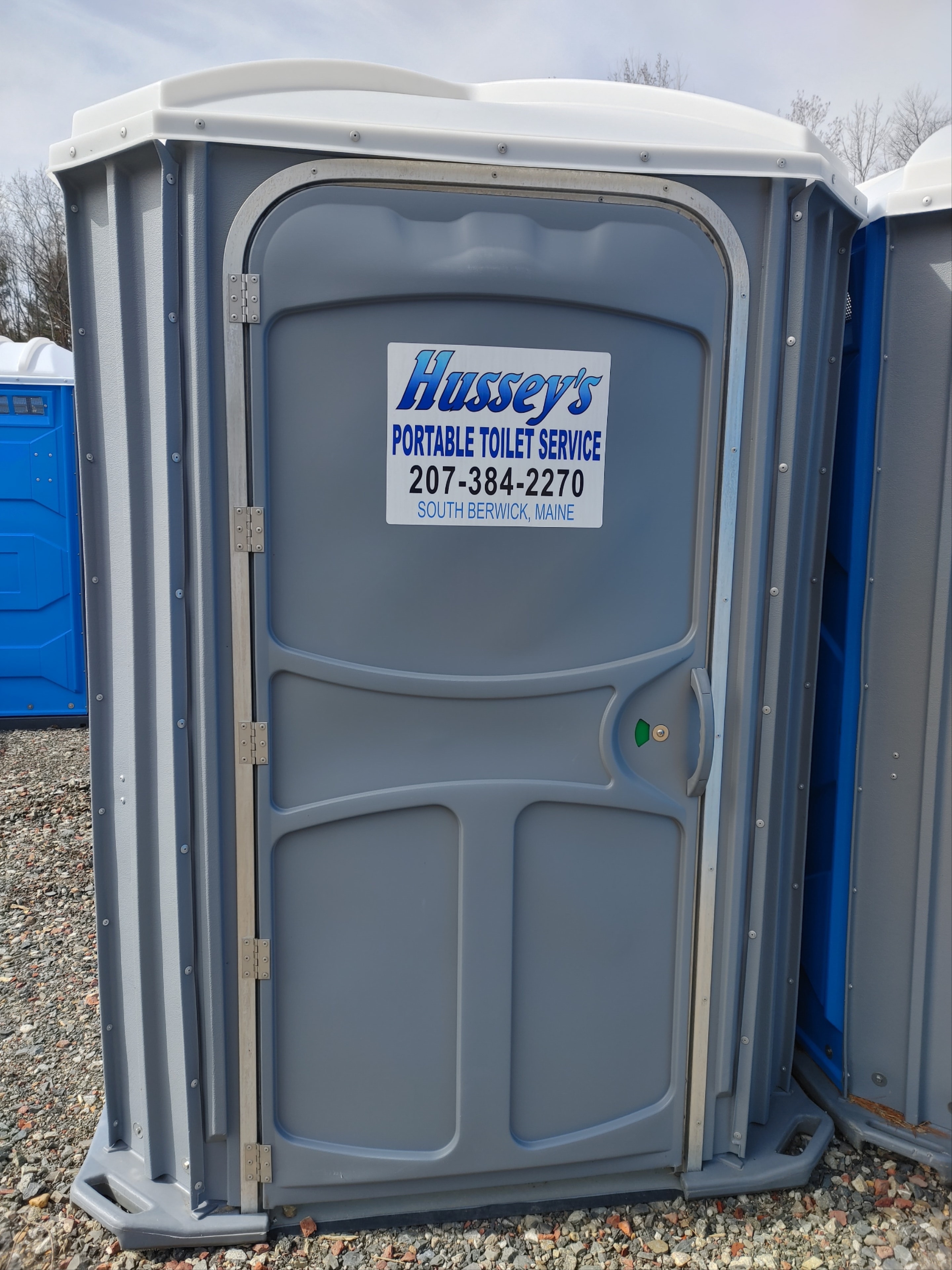 Portable restroom at outdoor event